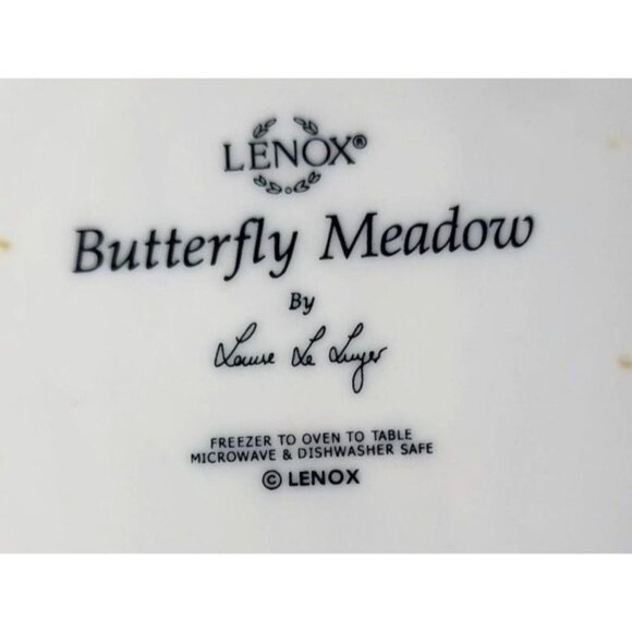 Lenox Butterfly Meadow Yellow Plate: Elegant Porcelain Dessert Plates - Picture 5 of 5